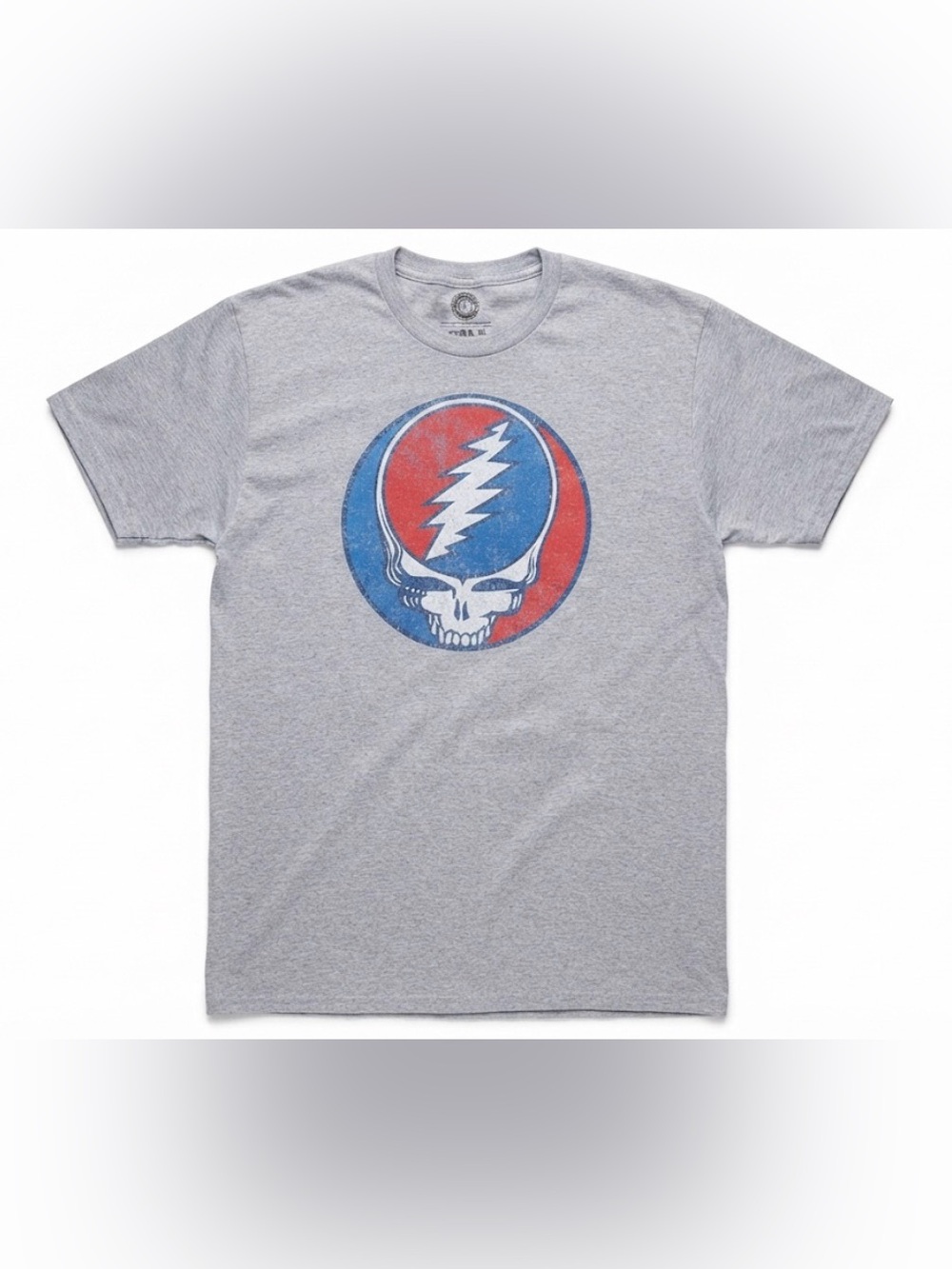 Grateful Dead Steal Your Face T-Shirt Mens 2XL Gray Ripple Junction Graphic Tee